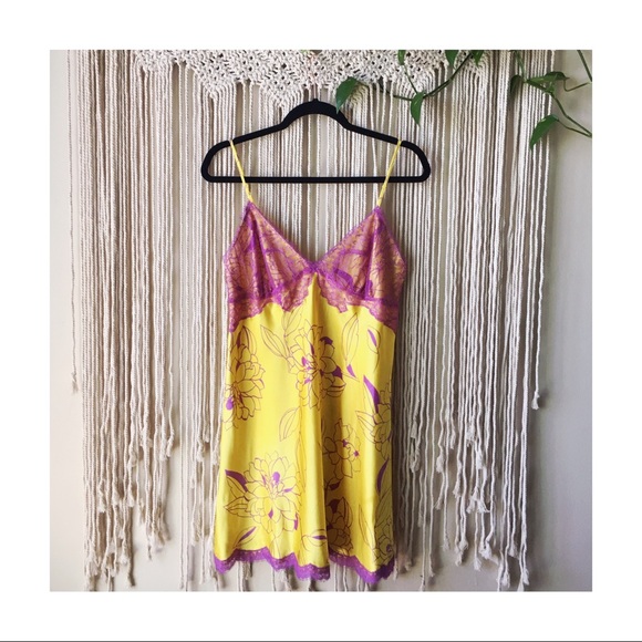 La SENZA Other - La Senza Yellow & Purple Mini Floral Slip Dress La SENZA Other - La Senza Yellow & Purple Mini Floral Slip Dress